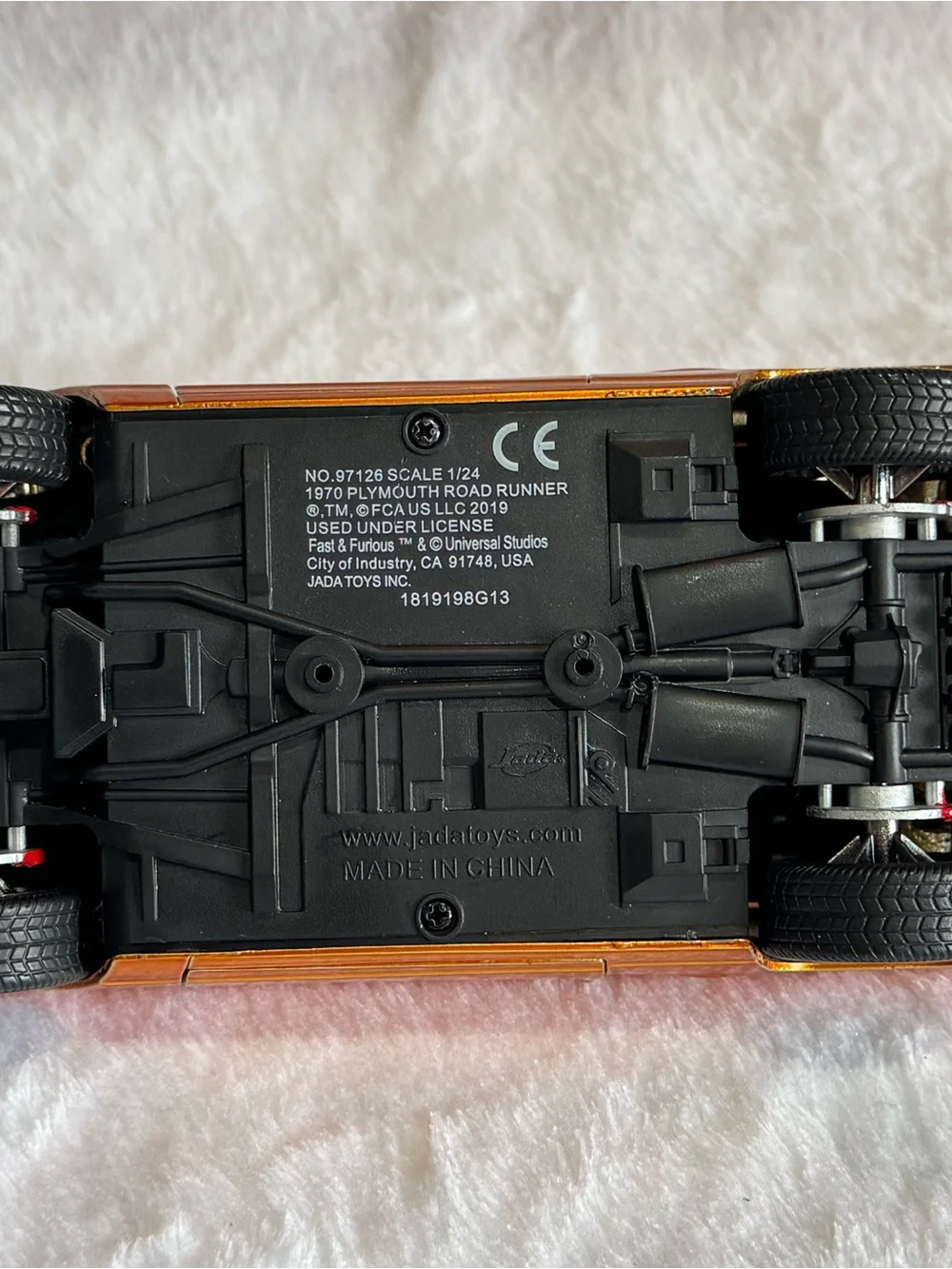 Orange Metallic Muscle Car Model